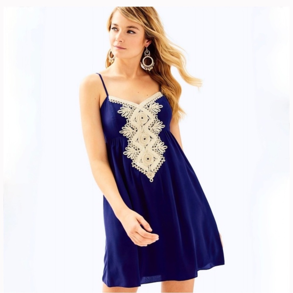 Lilly Pulitzer Blue and Cream Mini Dress